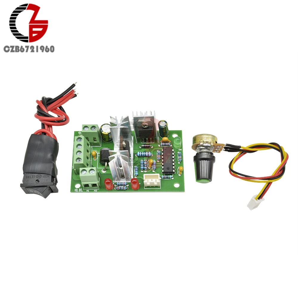 6-30V Voltage Regulator 80W 6A DC Motor Speed Controller Regulator High Torque Adjustable 12V 24V PWM Reversible Control