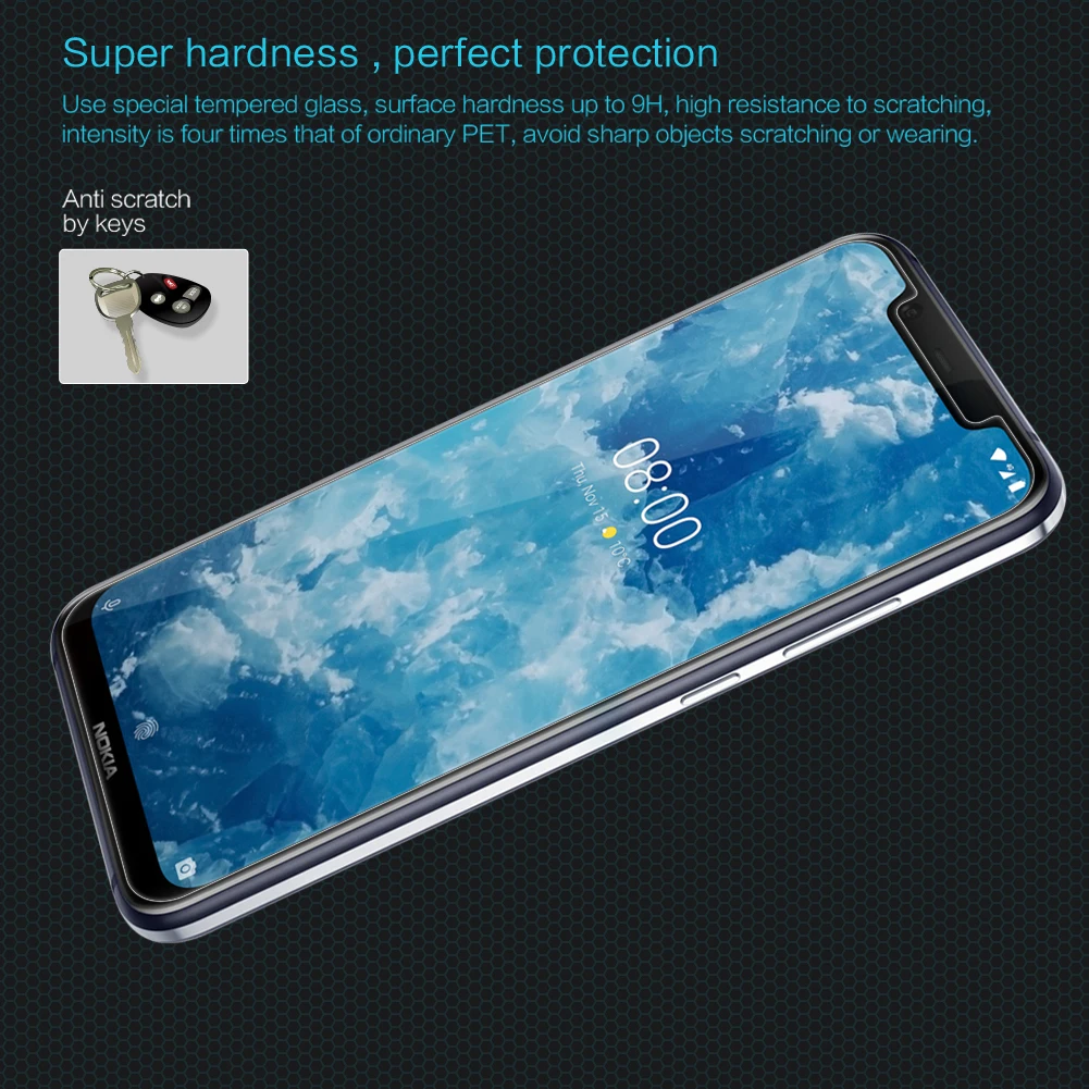 Tempered Glass for Nokia 8.1 X7 6.18\'\' Nillkin Amazing H 0.33MM Screen Protector sFor Nokia X7 Glass