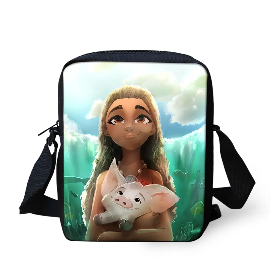 

New Cartoon Messenger Bags For Women Lady Shoulder Crossbody Bag Ocean Pretty Girl Pattern Preschool Girls Boys Small SchoolBag