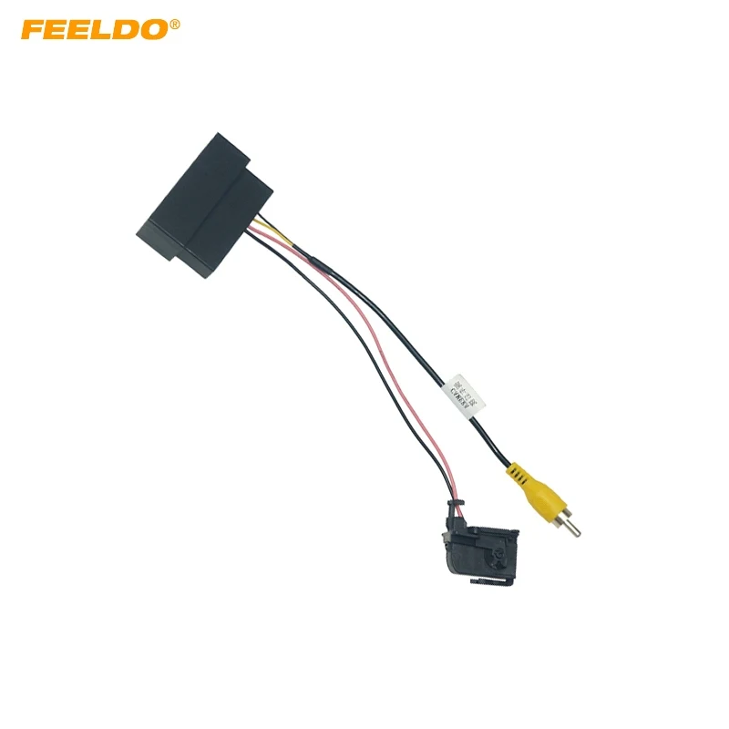 

FEELDO Car Radio Audio Parking Rear Camera Video Plug Converter Cable For Ford Kuga Focus Edge Parking Reverse Wire Adapter