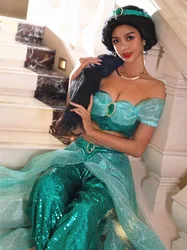 Custom Made Top Quality Jasmine Princess Cosplay Costume For Adult Halloween Party Costume