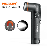 NICRON Handfree Twist LED Flashlight High Brightness Waterproof 800LM CREE White / UV Light LED Torch Magnet Light N72 / N72-UV