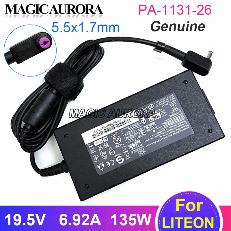 Adaptador de CA de 135W PA-131-26, cargador de portátil de 19,5 V, 6.92A para ACER NITRO 5, AN515-44-R1L2, N17C2, AN515-55-544R, AN515-44