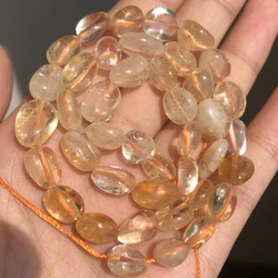 8-10mm Natural Irregular Citrines Stone Beads Rondelle Loose Beads For DIY Jewellery Making Fashion Accessories 15 Inch