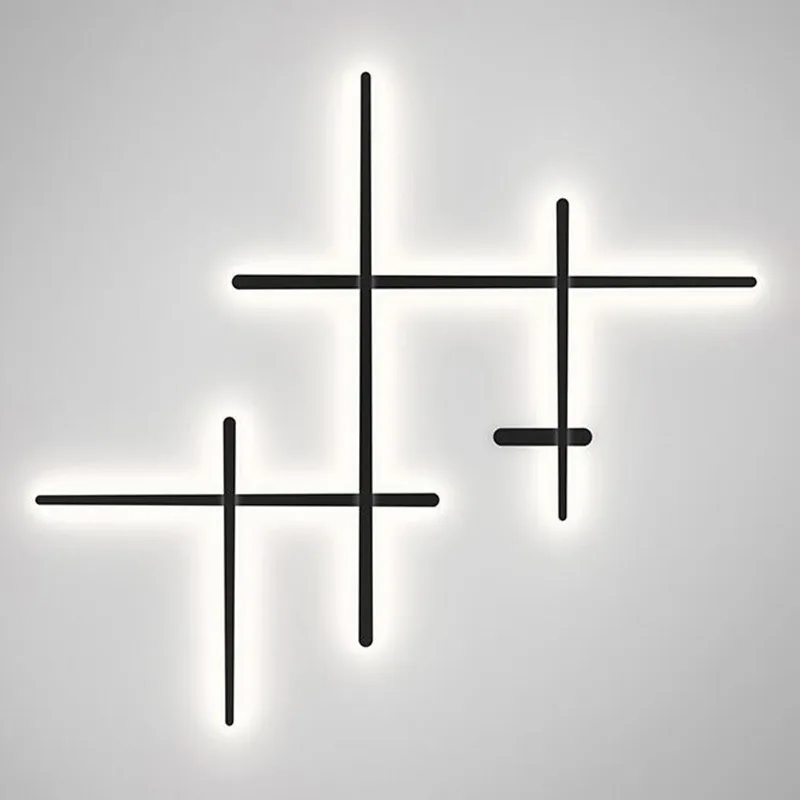 

Modern Simple Line Light LED Wall Lamp Nordic Designer Living Room Home Decor Wall Lights Aisle Corridor Bedroom Bathroom Lights