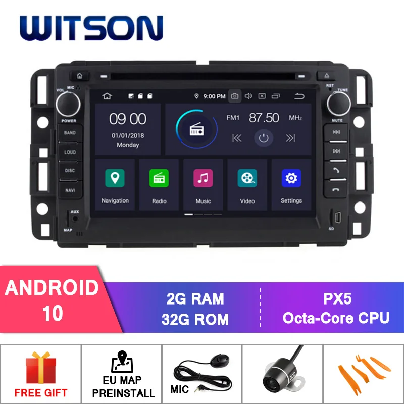 WITSON Android 10.0 Octa- core (Eight-core) 4G RAM 64GB CAR DVD PLAYER GPS For GMC YUKON/SUBURBAN/TAHOE/ACADIA car radio audio