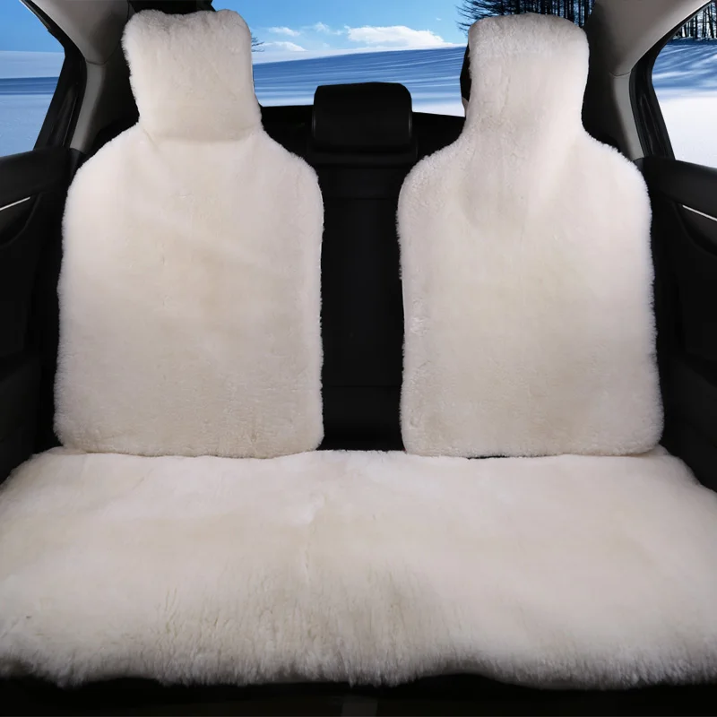 AUTOROWN Universal Car Seat Covers 100% Natural Australian Sheepskin Autumn And Winter Accessories Automobiles Basic Function