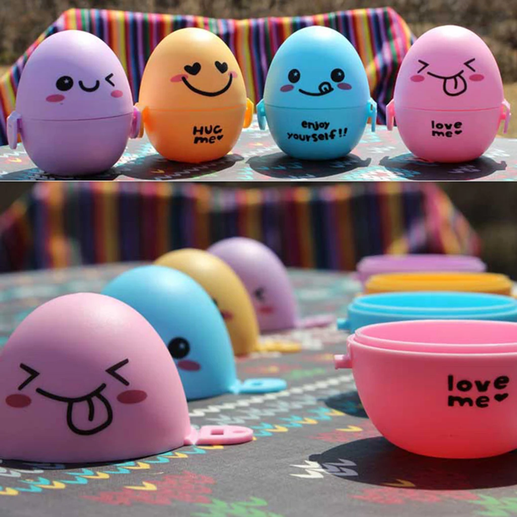 Travel Outdoor Portable 1 PCS Egg Storage Box Container Organizer Kitchen Gadgets Dispenser Holder Lovely Cartoon Egg Box