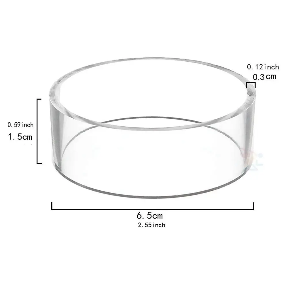 Nouveau présentoir rond en acrylique, supports de rangement transparents pour bagues, présentoir rond en plastique pour boule, sphères, marbres, Collections