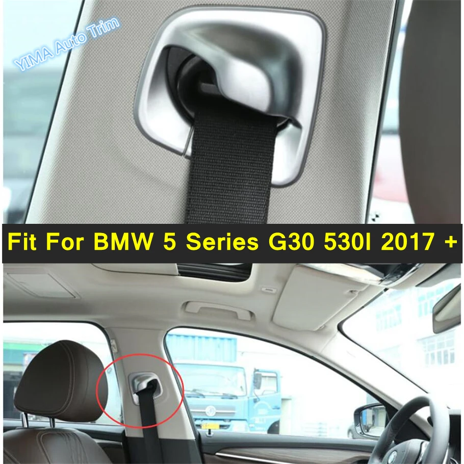 

Safety Lock Buckle Catch Base Pedestal Trim 2 Pcs Fit For BMW 5 Series G30 530I 2017 - 2023 Matte Interior Refit Kit Accessories