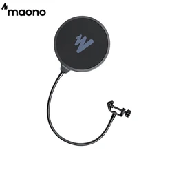 MAONO Microphone Pop Filter Metal Pop Filter Shield Double Layer Windscreen Popfilter For USB Microhone Podcast Microphone