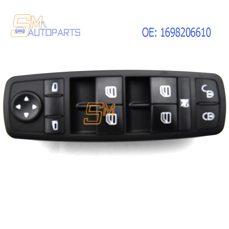 Electric Power Window Master Switch For Mercedes-Benz A B GL M R Class W245 W169 1698206610 A1698206610A150 B200 X164 2004-2012