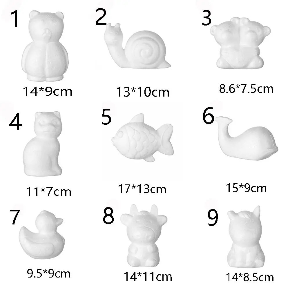Crafts Christmas Gifts Party Supplies White Polystyrene Animals Shape Styrofoam Foam Balls