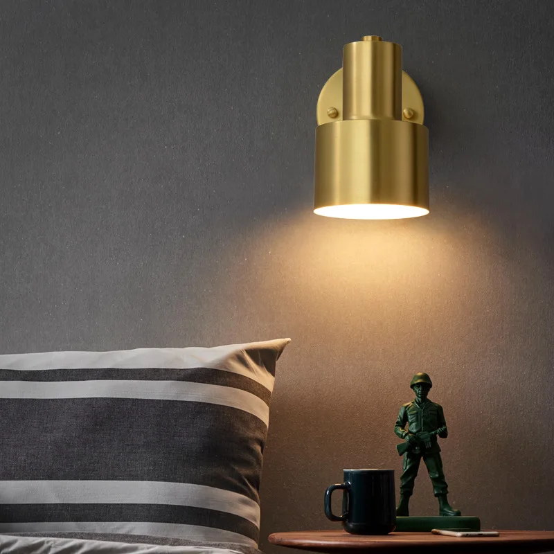 Modern Luxury Gold Metal Wall Light for Bedside Bed Room Entrance Study Hallway Mirror Spotlight Bathroom Home Decoration Lamps