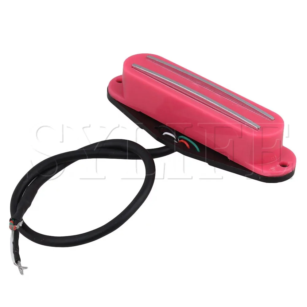 Ukulele Electric Guitar Dual Rail Magnetic Humbucker Pickup 4 Wire Pink