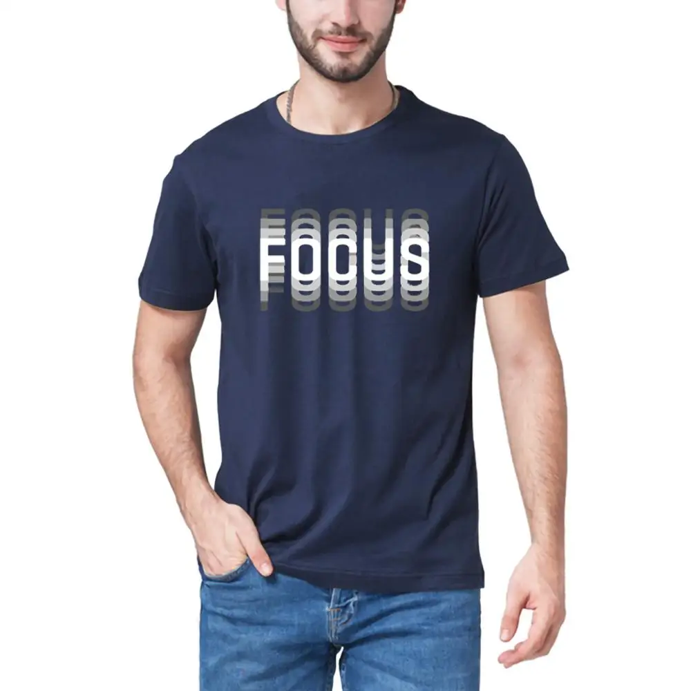 100% cotton summer loose Focus print Funny men T shirt casual loose o-neck men tshirt short sleeve t-shirt male tee sweatshirt