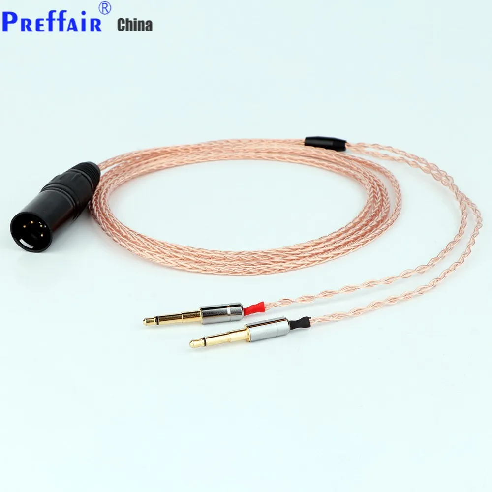 8 Core XLR/3.5/4.4mm Balance Earphone for 2x2.5mm HIFI MAN HE1000 HE400S HE560 Oppo PM-1 PM-2 Headphone Upgrade Cable