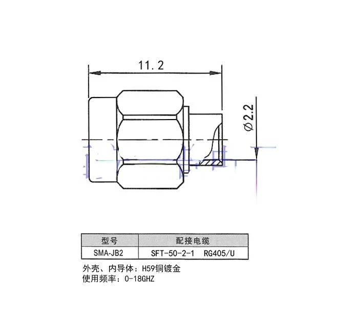 3Pcs SMA-JB2 SMA-JB3 RF Connector SMA Male RF Coaxial Connector 18G High Frequency Connector