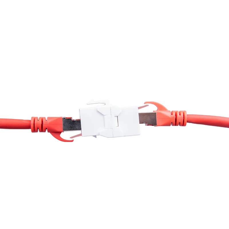 RJ45 Cat5e Cat 6 6A Keystone Adapter Female Inline Coupler Network UTP Cable Extension Connector For Blank Patch Panel