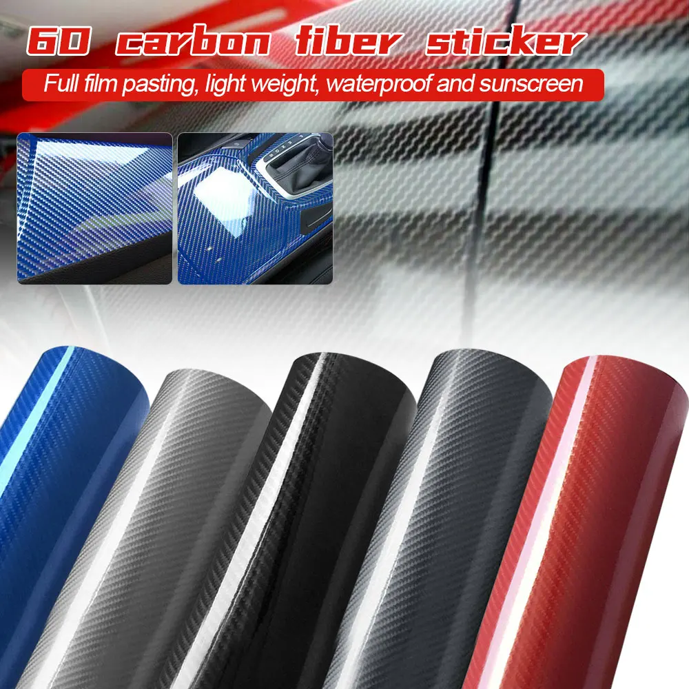 

20X152cm 50X152cm 6D Car Interior Wrap Sticker Glossy Carbon Fiber Vinyl Film Decal DIY Interior Stickers Car Auto Accessories