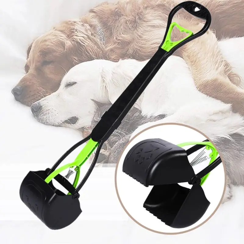 Durable Spring Long Handle Pet Pooper Scooper for Dogs Cats Easy to Use or Grass Dirt Gravel Pick Up Pet Supplies