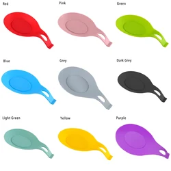 Silicone Insulation Spoon Rest Heat Resistant Placemat Drink Glass Coaster Tray Spoon Pad Eat Mat Pot Holder Cookware Storage