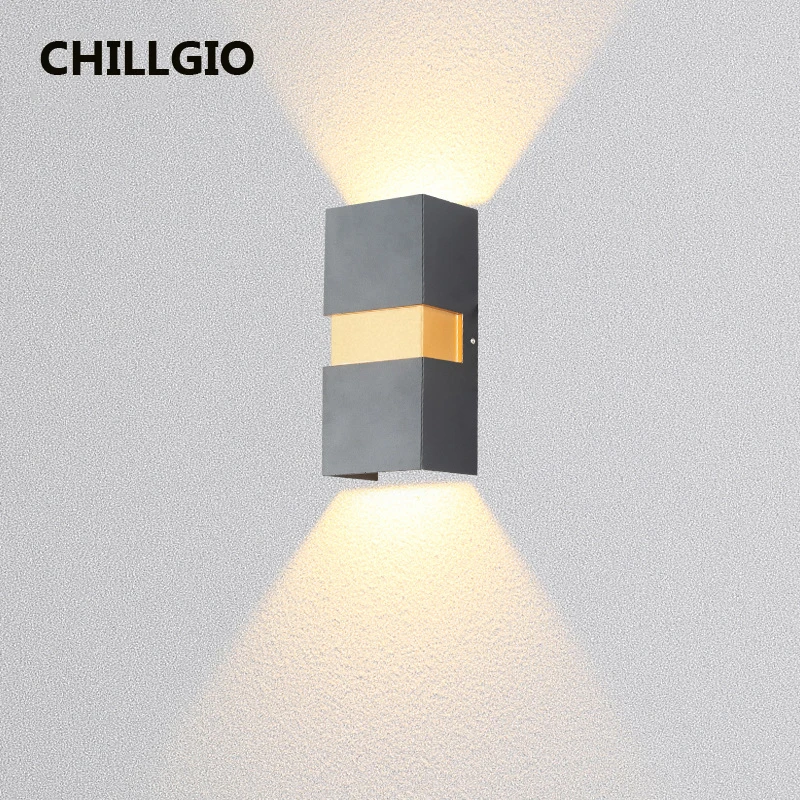 

CHILLGIO Waterproof Outdoor Wall Lamp IP65 Modern Villa Living Room Home Balcony Decoration Aluminum Lights Indoor Led Lighting