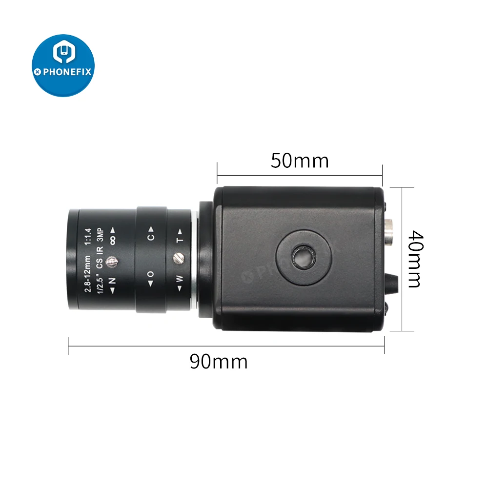 Imagem -02 - Câmara ip Cctv com Lente Zoom Manual Gravação de Vídeo 2mp 3mp F1.4 2812 mm Montagem cs 1080p Transmissão em Directo