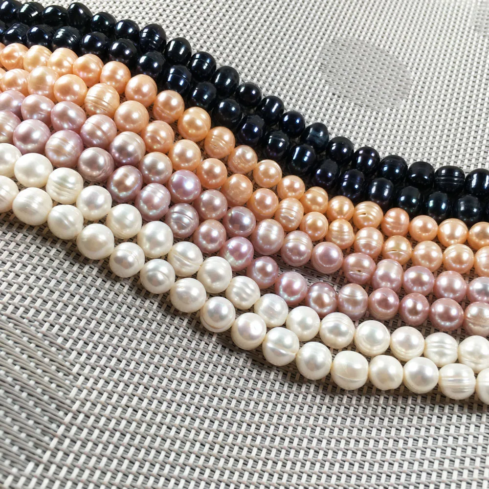 

Natural Freshwater Pearl Beads High Quality Rice shape Punch Loose Beads For jewelry making DIY Necklace Bracelet Accessories