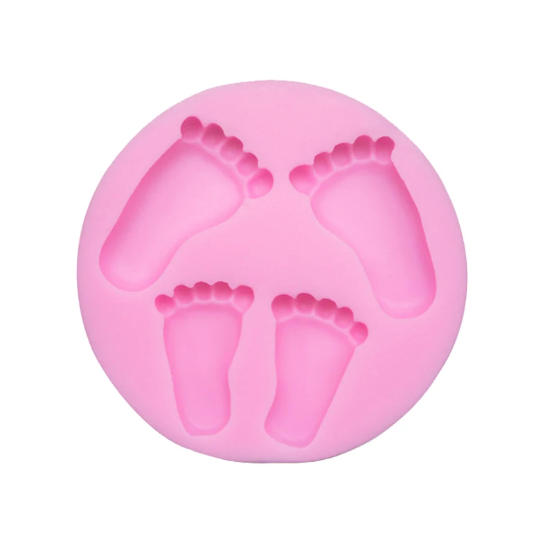 

3D Baby Footprint Shape Silicone Cake Mold Fondant Chocolate Mould Cake Decorating Baking Tools