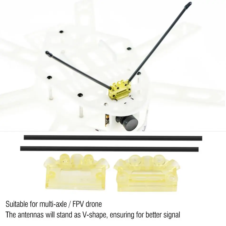 Antena odbiorcza mocowanie w kształcie litery V do uchwytu RC Drone cokół do wieloosiowego FPV części do quadcoptera 3 szt.