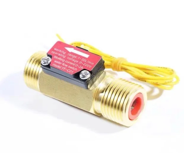 4 Points Copper Shell with Filter On-off Signal Switch Water Flow Switch Magnetic Reed Close to Reed Switch