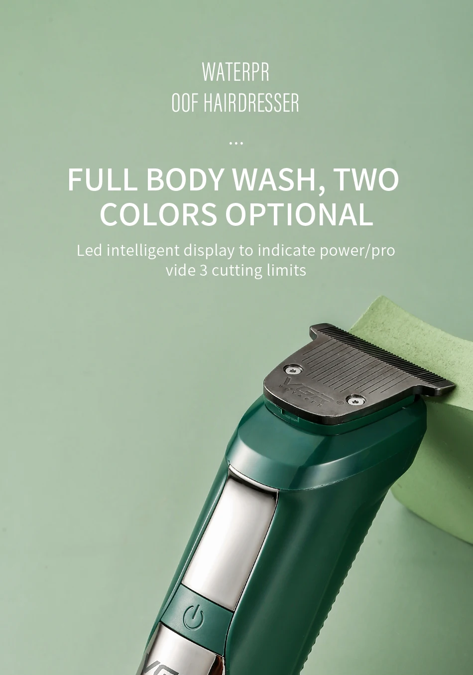 Tagliacapelli elettrico VGR 292 tagliacapelli professionale per barbiere per uomo rasoio tagliacapelli ricaricabile LCD VGR V292