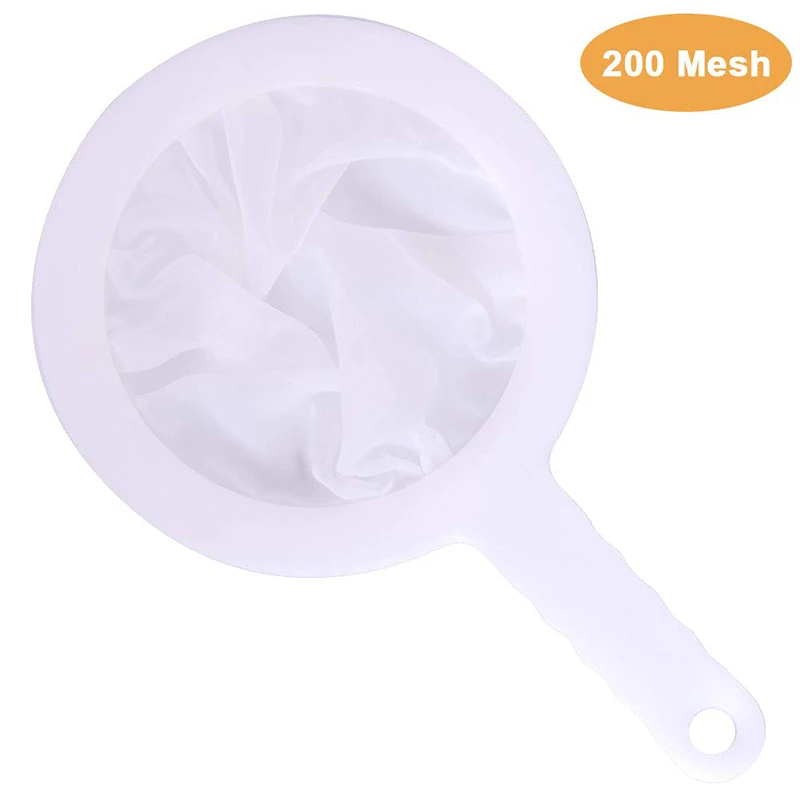 

Reusable Nylon Super Fine Funnel Filter Mesh Sieve Strainer with Handle for Honey Juice Tea Soymilk Coffee Filter