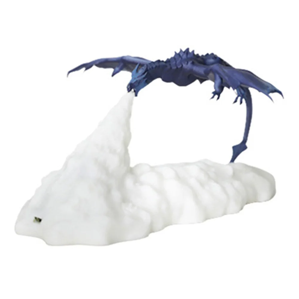 Creative Night Light 3D Printing Ice Dragon Fire Lamp Warm Night Light USB Rechargeable Home Decoration Kids Gift