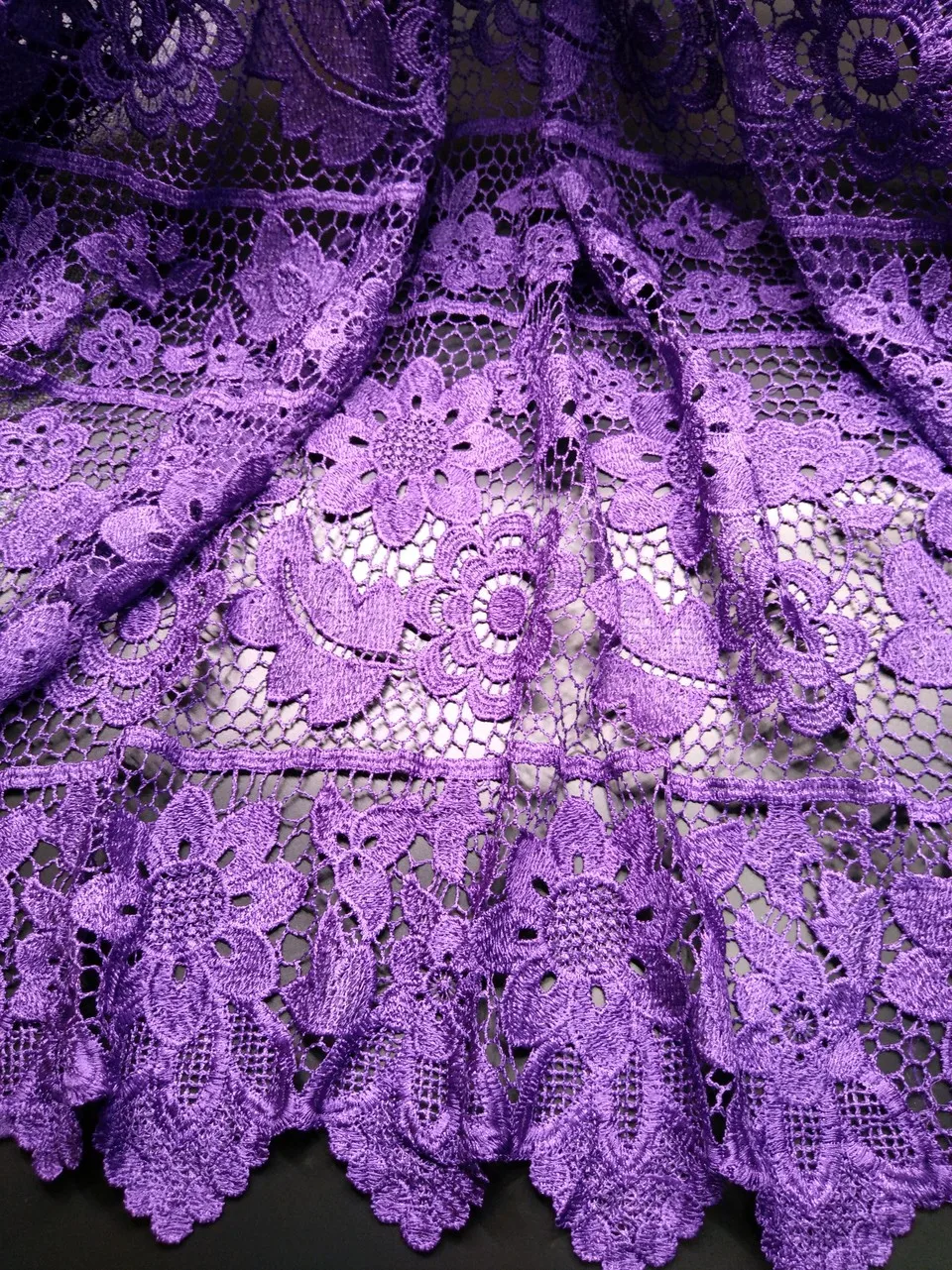 

High Quality African Guipure Cord Lace Fabric ,Nigeria Soluble Water Lace For Dress Wedding 5yd/lot M15532