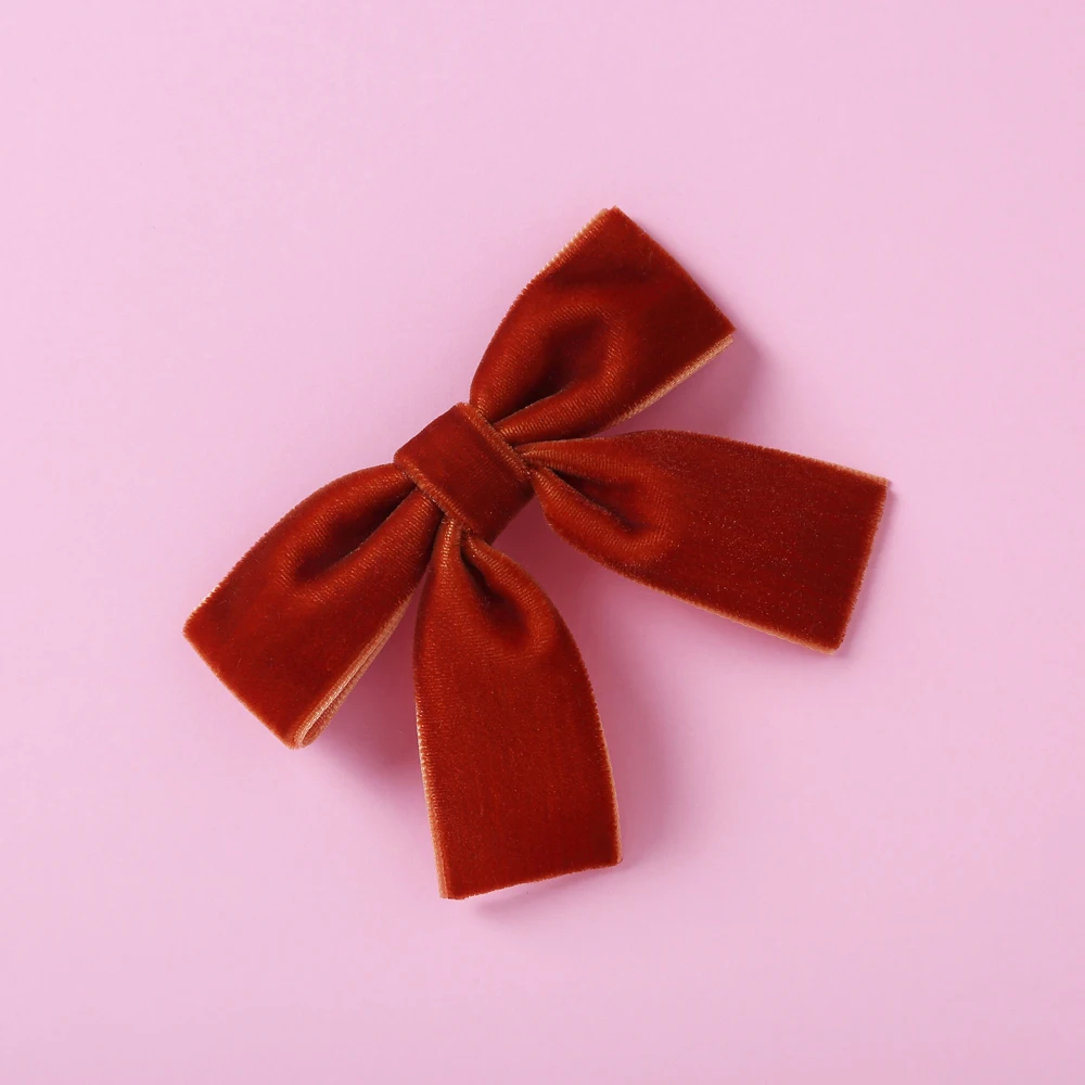 Baby Hair Clips Velvet Girls Big Bows Hair Accessories For Children Soft Hairpin Infant Side Clip Toddler Candy Color Hairgrips