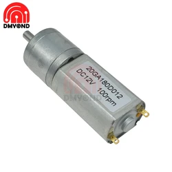 20GA180 DC Micro Speed Gear Motor 12V Reducer Reduction Gear Motors With Metal Gearbox Wheel 200 30 100RPM for Car Robot Model