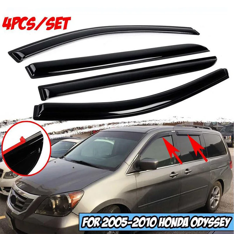 

Window Visor Vent Shades Plastic Rain and shine Sun Deflector Guard For Honda For Odyssey 2005 2017