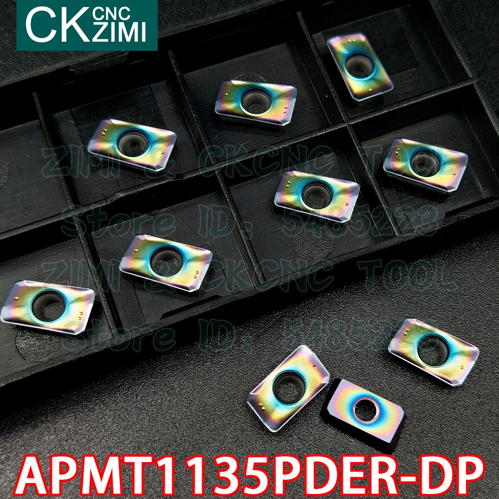 10 sztuk APMT1135PDER-DP ZM1135 APMT 1135 PDER DP węglika wkładki płytki frezarskie narzędzia tokarka metalu CNC indeksowane narzędzia do stali