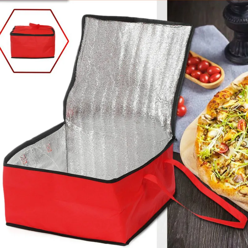 Bolsa impermeable para Pizza, bolsa térmica para comida, Picnic, Plegable, portátil