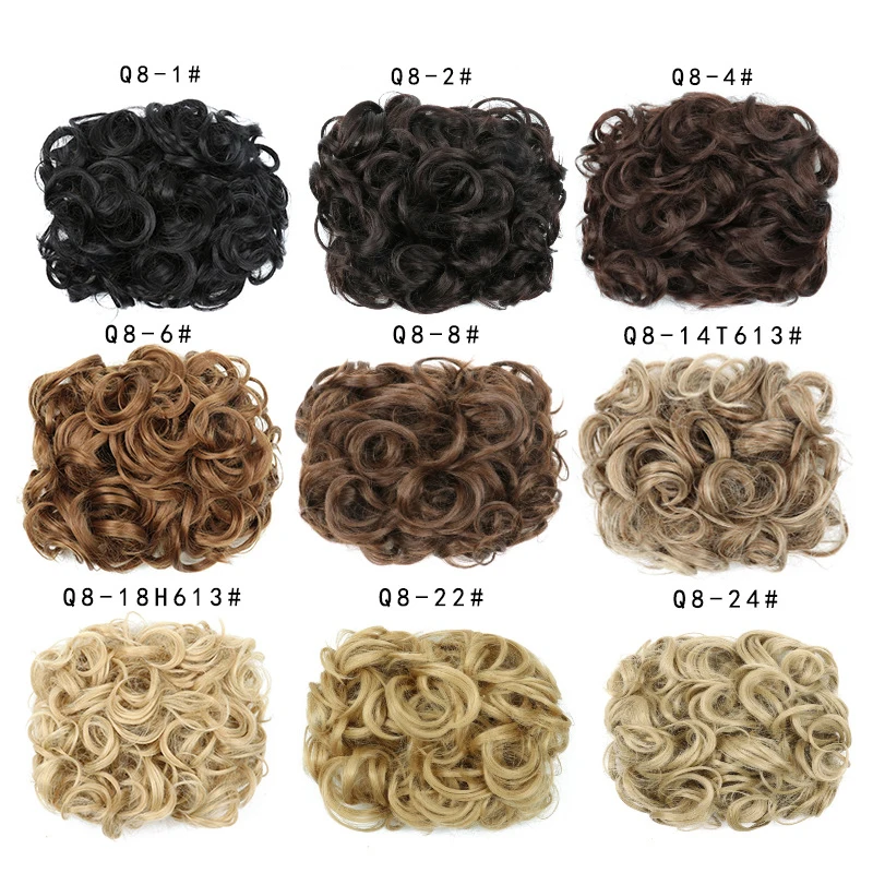 ขนาดใหญ่หวีคลิปหยิกวิกผมปลอมชิ้น Chignon ฝาครอบ Hairpiece Hair Bun สำหรับสตรีทุกวันปาร์ตี้