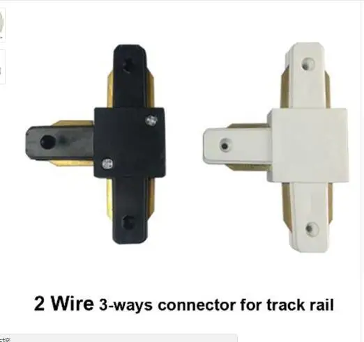 Conectores de riel de luz de pista de 2 cables,