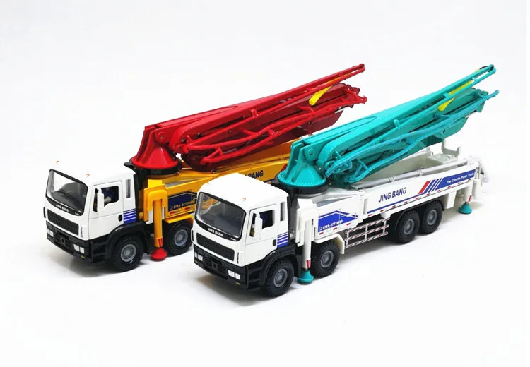 High-quality alloy concrete pump truck model,1:50 heavy-duty pump truck construction truck toy,original packaging,free shipping