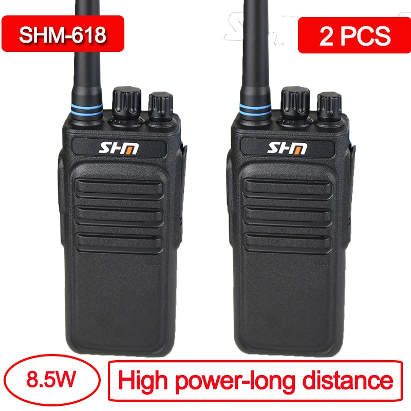 SHM-618 10W Long rang walkie talkie 2 pcs powerful Two-way radio station transmitter talkie walkie PMR446 462 For Hunting travel