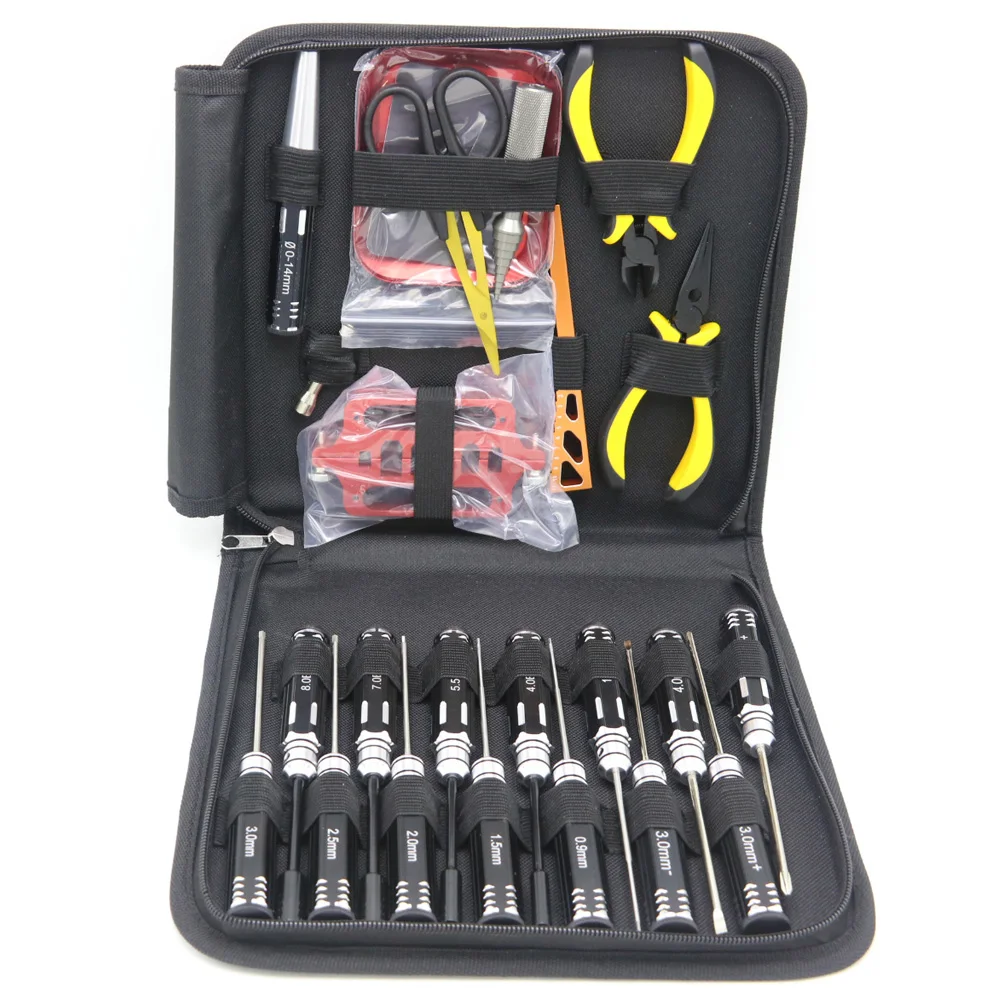 18 in 1 / 23 in 1 RC Tools Kits Screwdriver Pliers Hex Sleeve Socket Repair Box Set for Repairing RC Airplanes Rc Car Model Toys