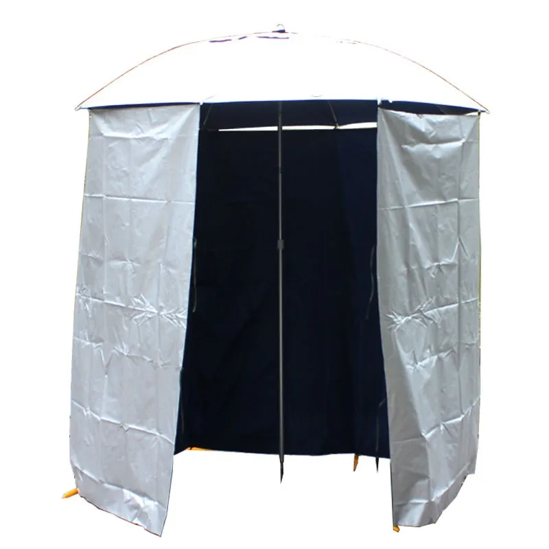 With Rainproof Wall Cloth Outdoor Fishing Umbrella 2m Folding Short Beach Apron Umbrella Sun Protect Windproof Awning Universal