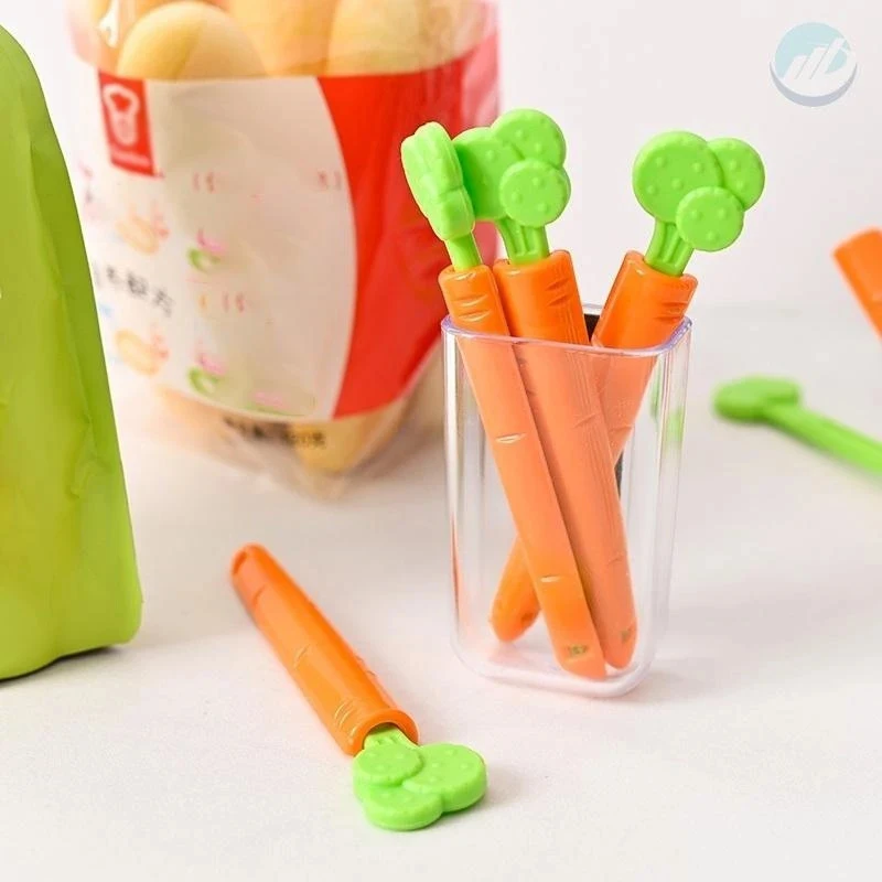 5Pcs Moisture-Proof Closure Clamp Carrot Food Bag Sealing Clip Fresh-Keeping Clamp Sealer for Snack Bags Kitchen Fresh Keeping