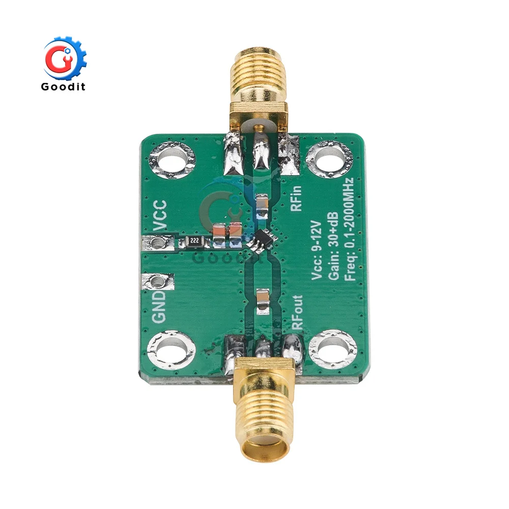 9-12V Radio Frequency Wideband Amplifier Low Noise Amplifier LNA (0.1-2000MHz Gain 32dB)