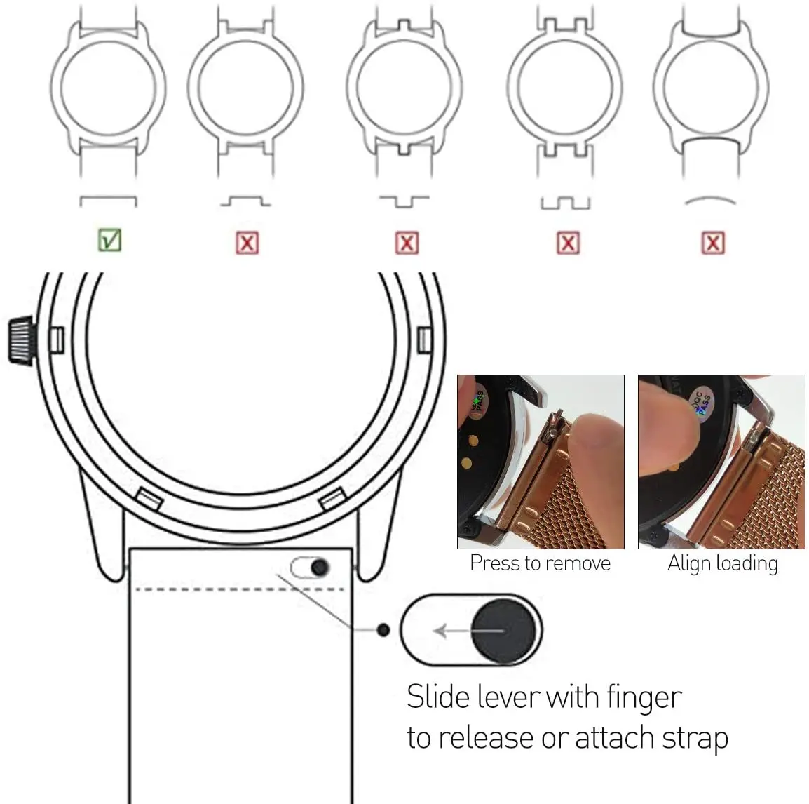 20Mm Thép Không Gỉ Dây Đeo Đồng Hồ Cho Huami Amazfit GTS GTR 42Mm Cho Huami Amazfit Bip U Bip S GTS 2 Đồng Hồ Mini Ban Nhạc